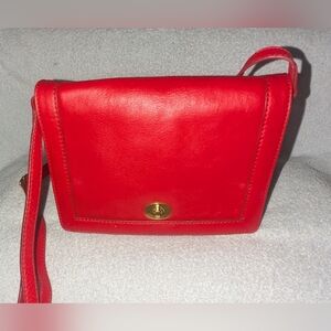 J. Crew Tillary Poppy red leather crossbody bag.
